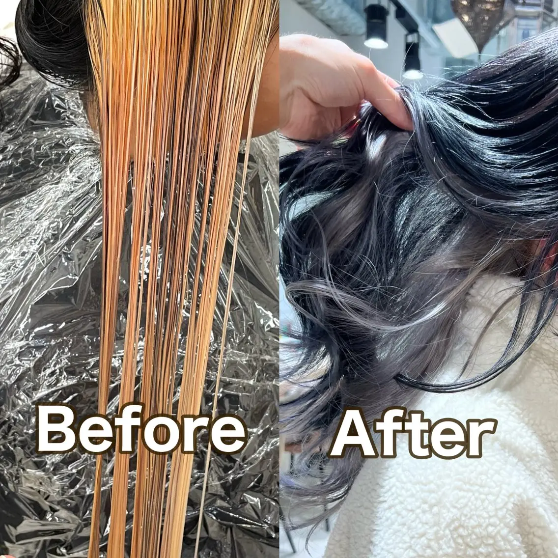 セミロング カラー ブリーチなし 透明感カラー/艶髪のヘアスタイル
