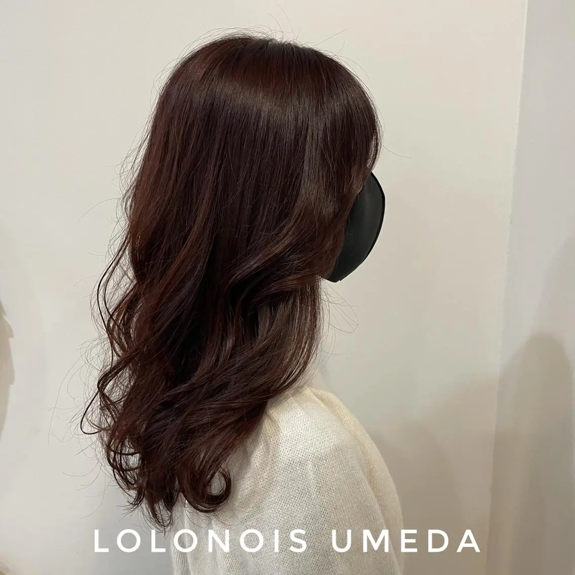 セミロング カラー ブラウンカラー Lolonois梅田 /Okazaki:)のヘアスタイル