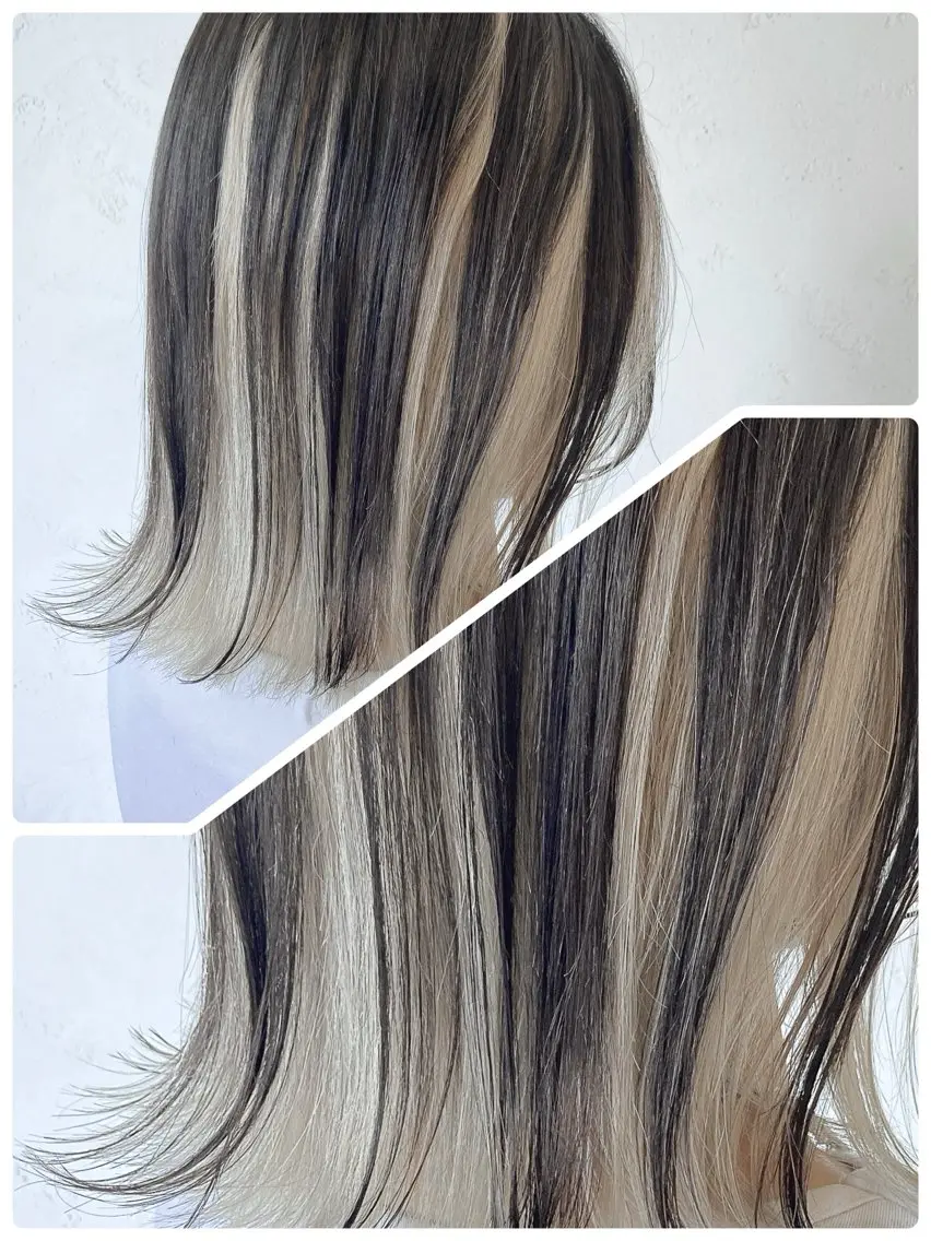 カラー 切りっぱなしボブ ミストバング ブリーチ 透明感カラー デザインカラー ヘアカラー マネージャー× 髪質改善×ウルトワのヘアスタイル