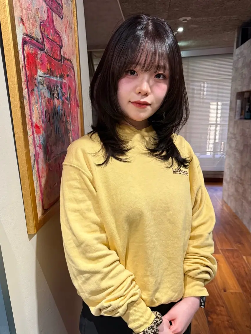 ミディアム カラー パーマ カット ヘアカラー 縮毛矯正 トリートメント mai / linoah˚✧のヘアスタイル