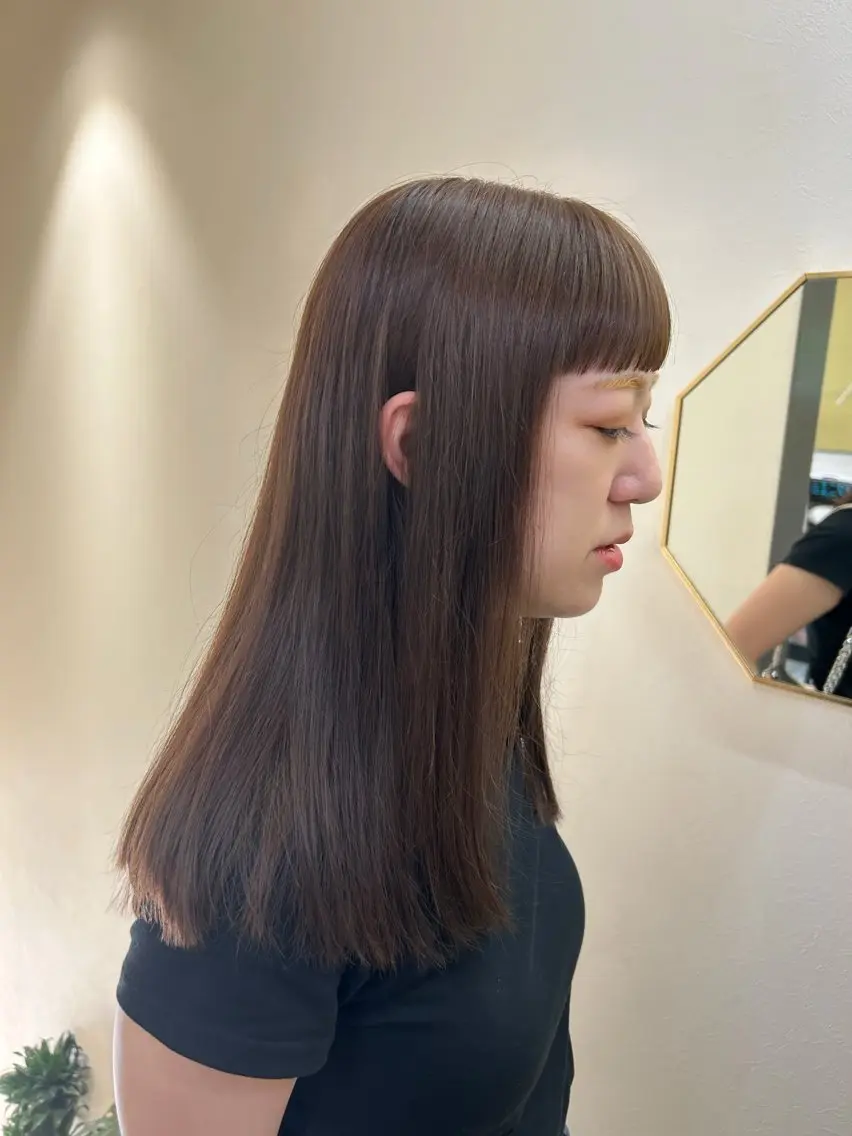 セミロング カラー ベージュカラー カット ヘアカラー トリートメント hubhair レイヤー/透明感のヘアスタイル