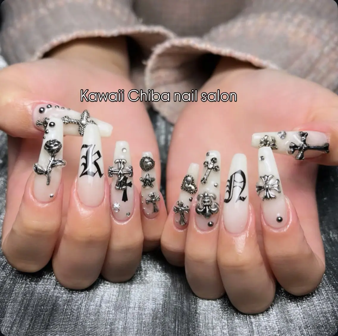 ネイル アートネイル クリアネイル ジェルネイル ハート 韓国ネイル ハンドネイル ハンドケア Kawaii Chiba nailのネイルデザイン