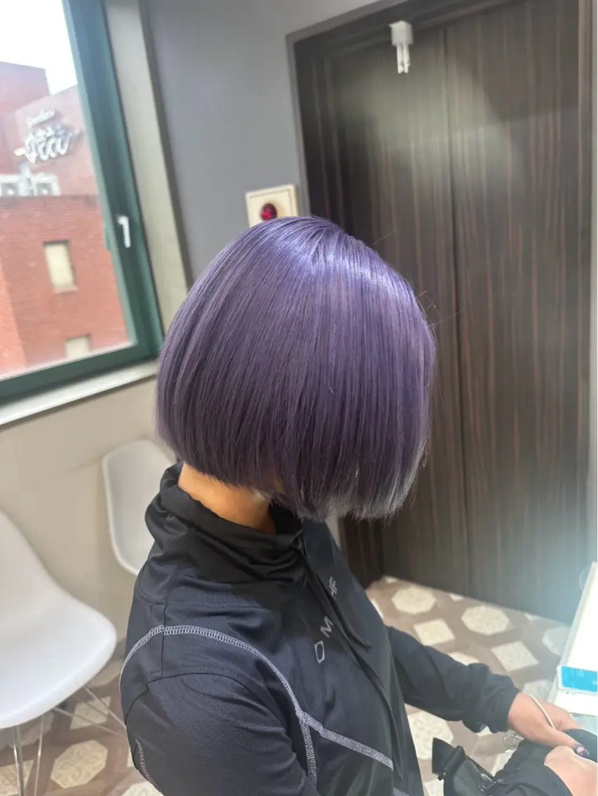 ケアブリーチ+ラベンダーカラー🪻💜の写真