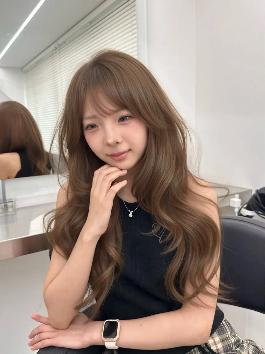 ロング カラー カット ヘアカラー 上品モテヘア🩶 karen🩶のヘアスタイル