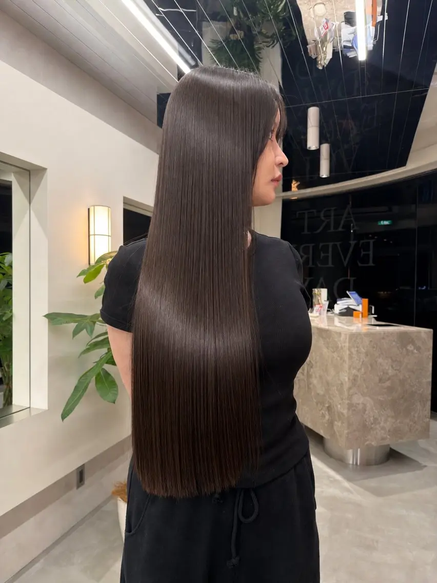 ロング くせ毛 髪質改善 縮毛矯正 トリートメント 松永 雄樹のヘアスタイル