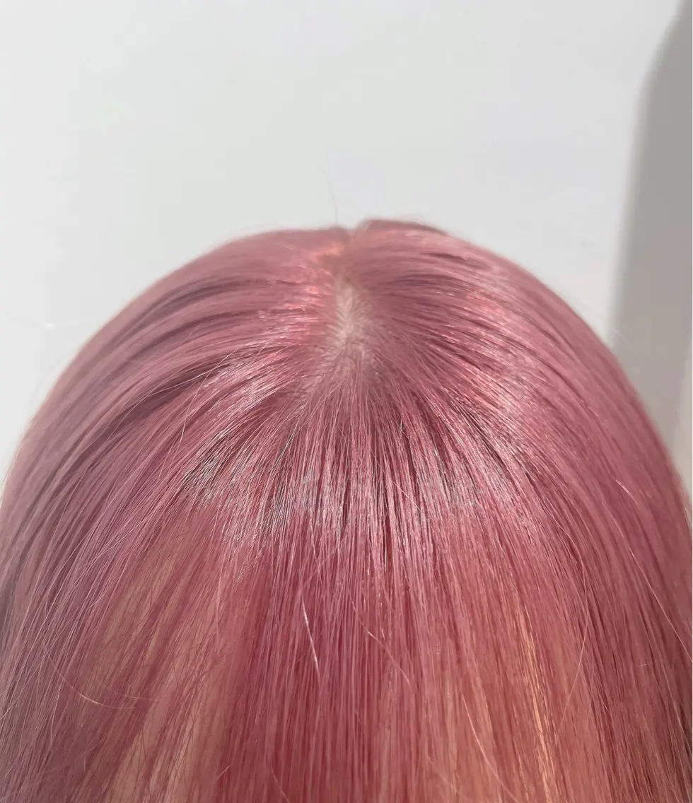 ロング カラー ブリーチ ピンクカラー 似合わせカット Muミュー/ブリーチ ハイトーン Wカラーのヘアスタイル