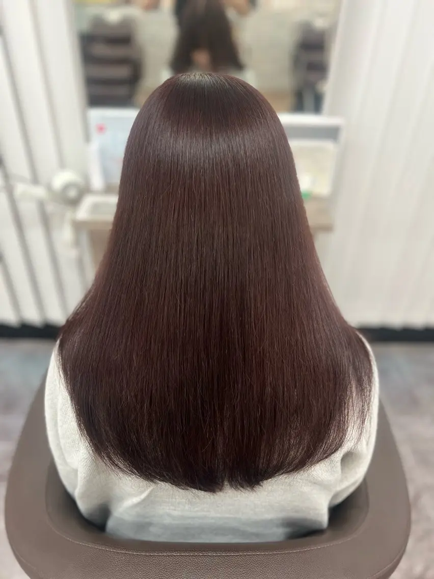 ロング カラー レッドカラー あやの/ Jr.スタイリストのヘアスタイル