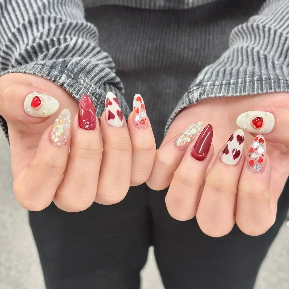 ネイル アートネイル フレンチネイル ジェルネイル ガラスフレンチ 韓国ネイル Kozeni NAIL SALONのネイルデザイン