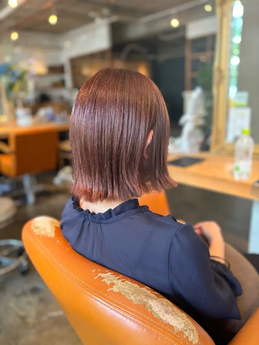 ショート カラー ベージュカラー ピンクカラー ピンクベージュ 髪質改善カラー ベージュ🤎YUMEのヘアスタイル