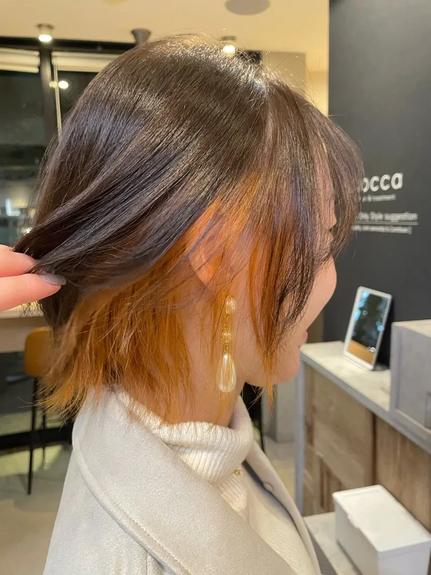 🦋カット+お好きなカラー+インナーブリーチ🦋の写真