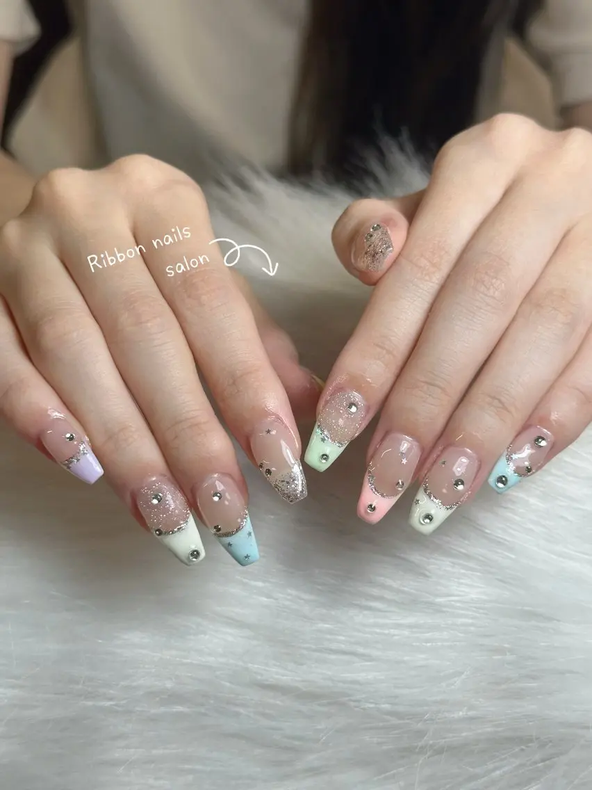 ネイル フレンチネイル ジェルネイル マグネットネイル 持ち込み ニュアンスネイル ハンドネイル Nami nailのネイルデザイン