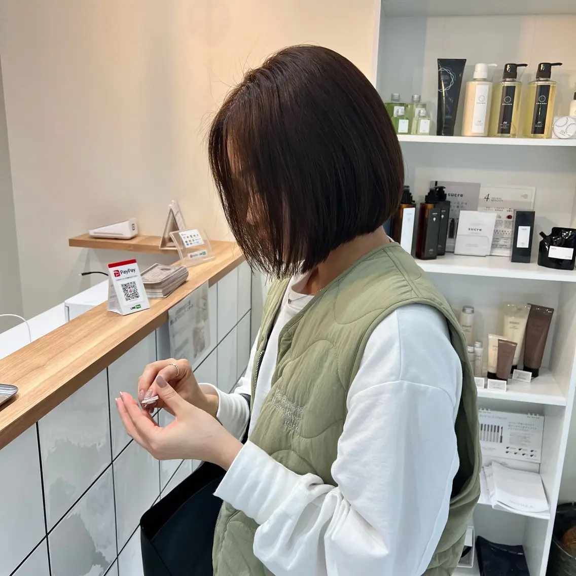 ショート カラー ボブ 似合わせカット カット ヘアカラー トリートメント YUUKI/ミニボブ ボブ/髪質改善のヘアスタイル