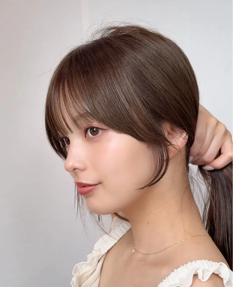 👩韓国風くびれ前髪👩✨大人可愛い顔まわりカット✨の写真
