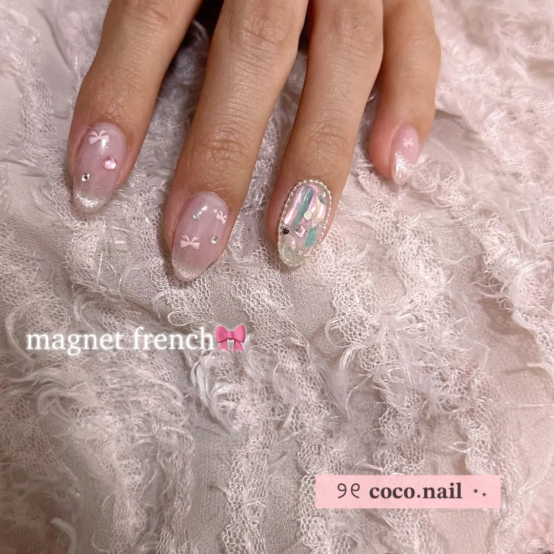 ネイル ハンドネイル フットネイル lili.nail y2k/長さ出しのネイルデザイン