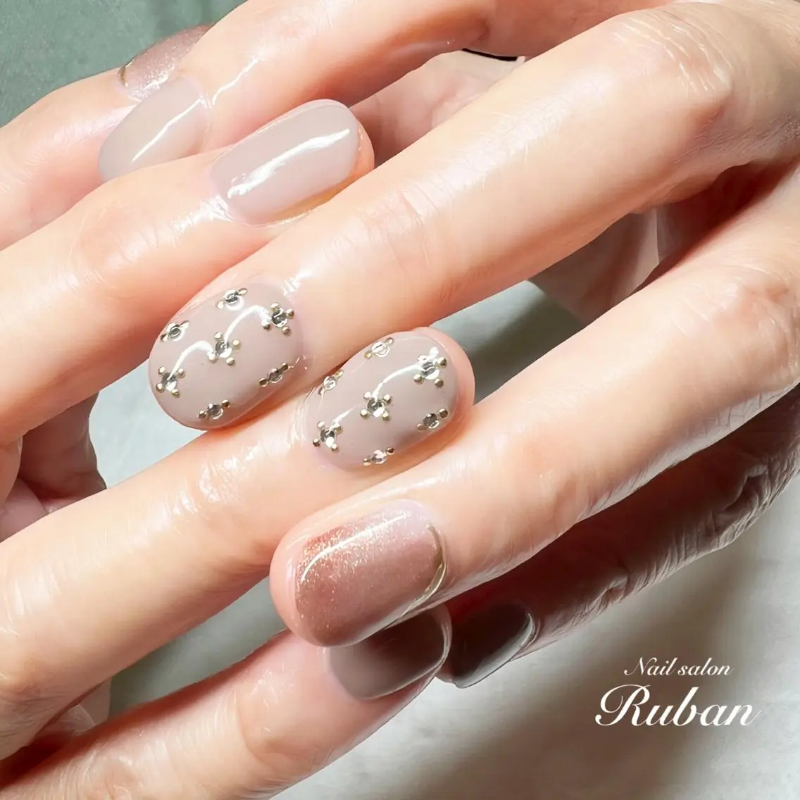 ネイル マグネットネイル ミラーネイル シンプルネイル Nail salon Rubanのネイルデザイン