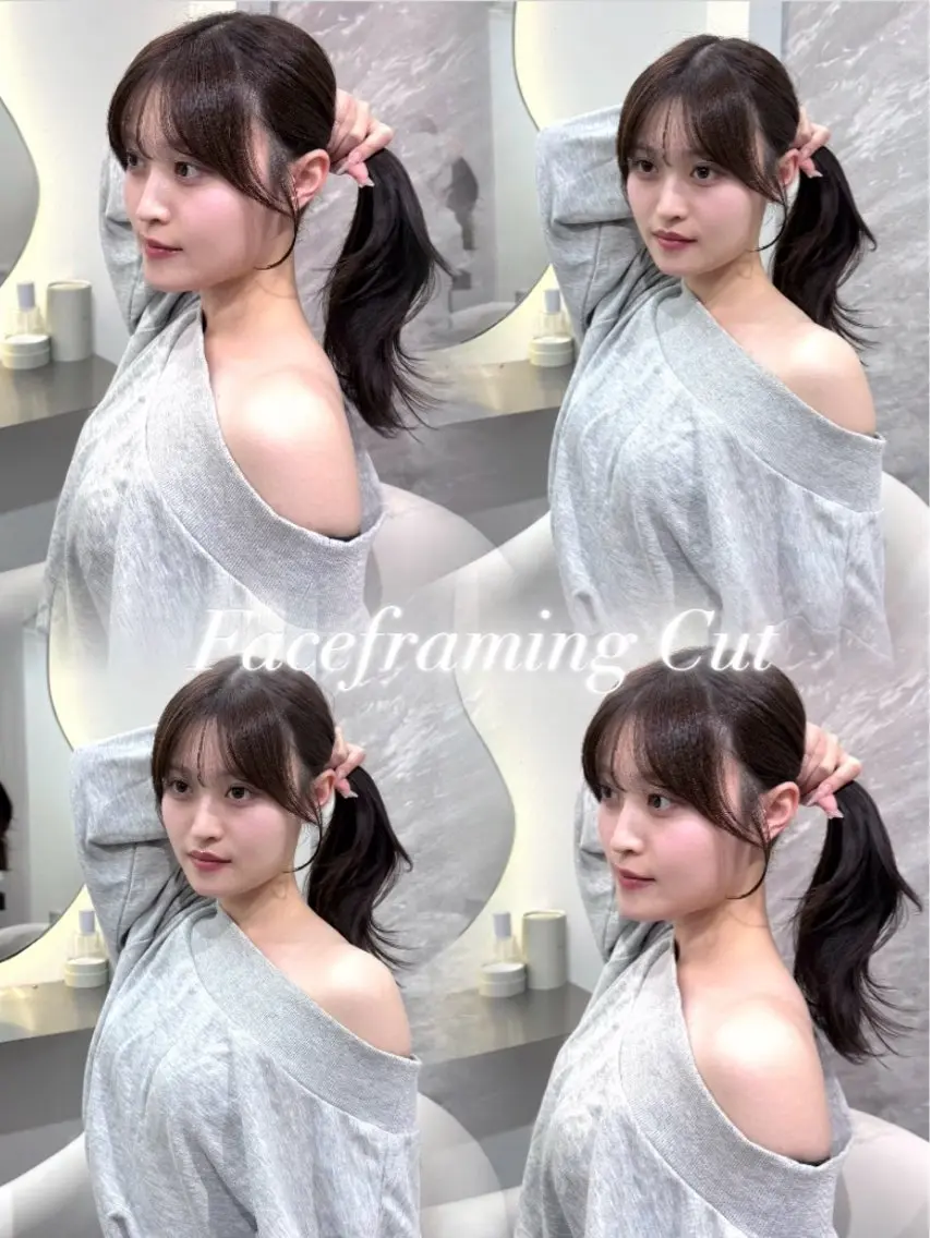 セミロング カラー ヘアアレンジ 黒髪 ブルーカラー ブルーブラック ブラウンカラー 透明感カラー カット ヘアカラー 🖤kana韓国ヘア 艶髪カラー特化🖤のヘアスタイル