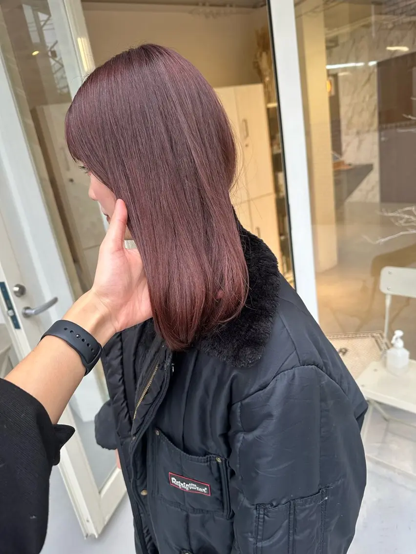 ミディアム カラー カット ヘアカラー トリートメント ハイトーン×似合わせ 🌱中川慎之介のヘアスタイル