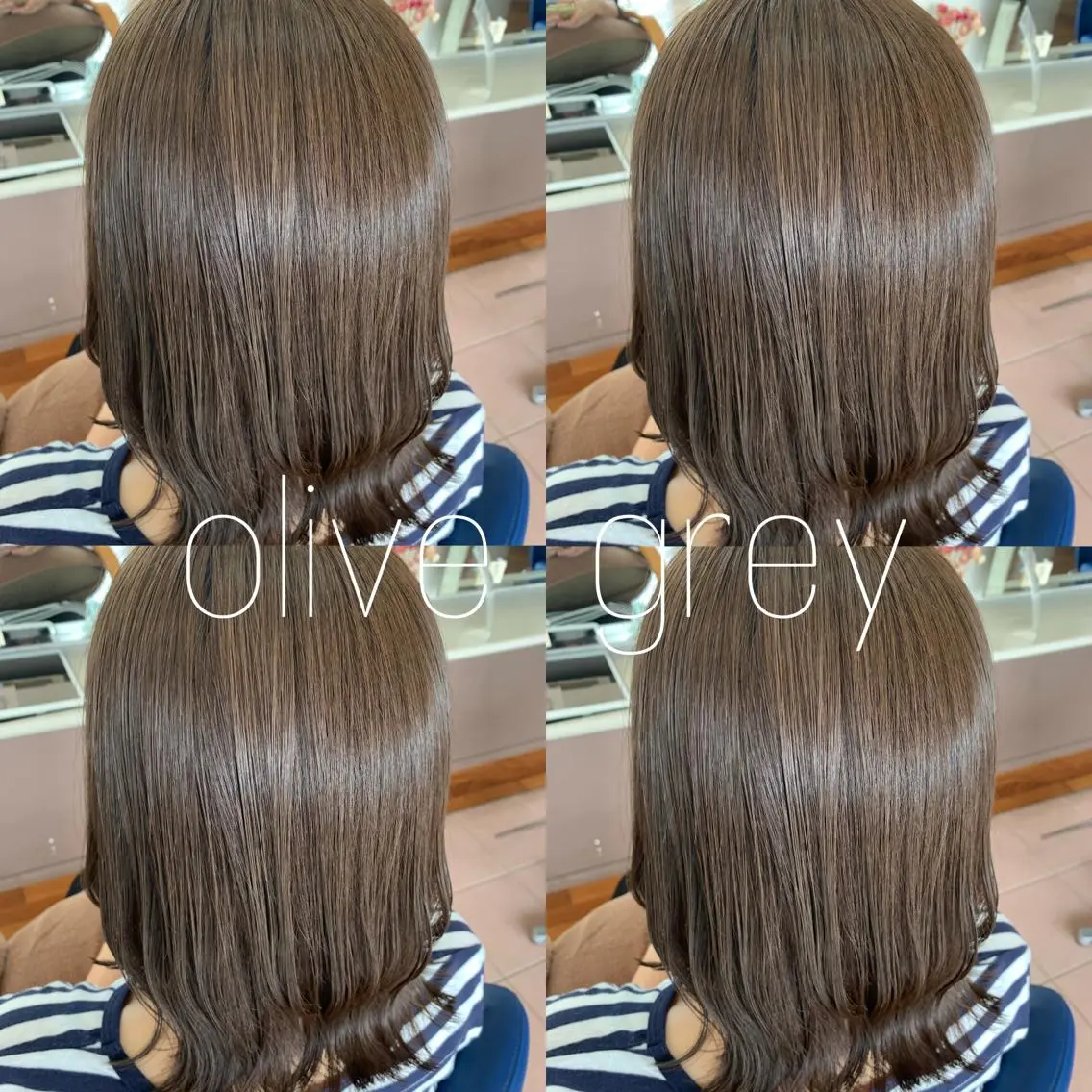 ミディアム カラー 小澤 志穂のヘアスタイル