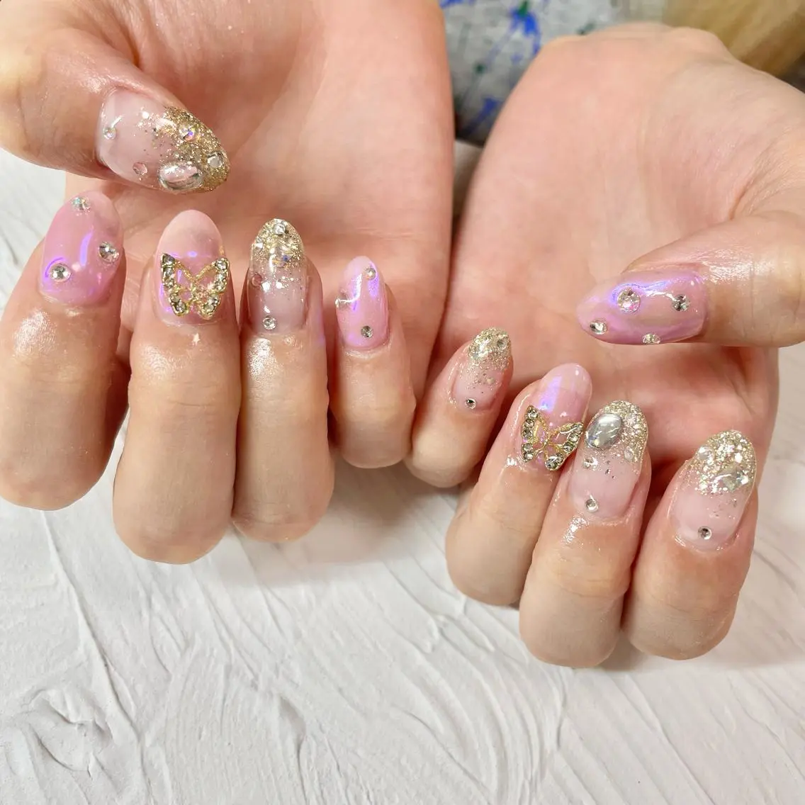 ネイル オーロラネイル ハンドネイル フットネイル 🎀AYAKO 🎀中韓ネイルのネイルデザイン
