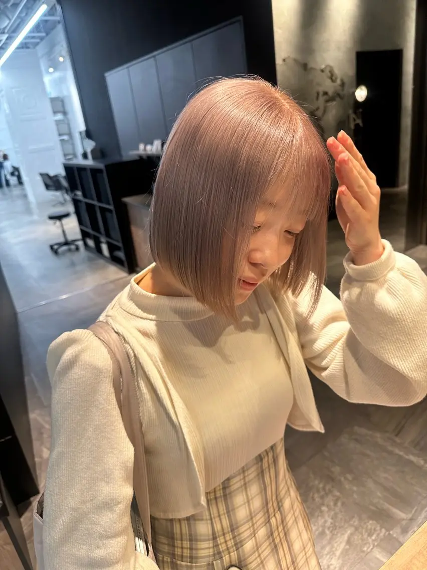 ショート カット ヘアカラー トリートメント 顔まわりカット/艶髪 カラー✨けいとのヘアスタイル