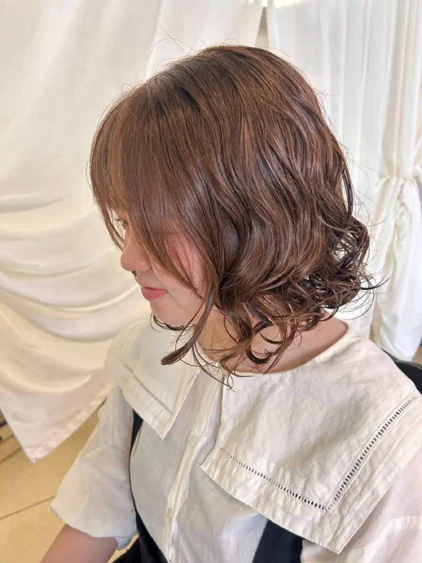ミディアム パーマ ミディアムパーマ eMu🫧 〜𝑴𝒊𝒖〜のヘアスタイル