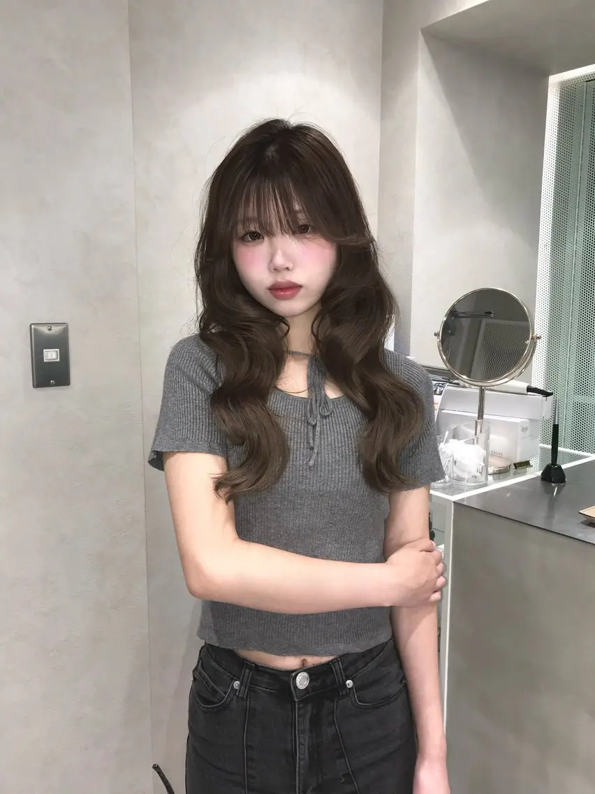 セミロング ヘアカラー トリートメント mao 福岡美容師/韓国ヘアのヘアスタイル