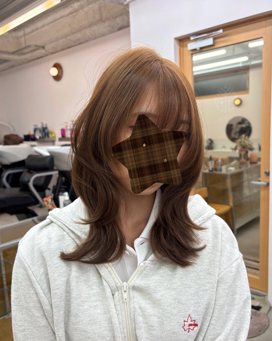 ミディアム カラー パーマ yelm府中 ユリのヘアスタイル