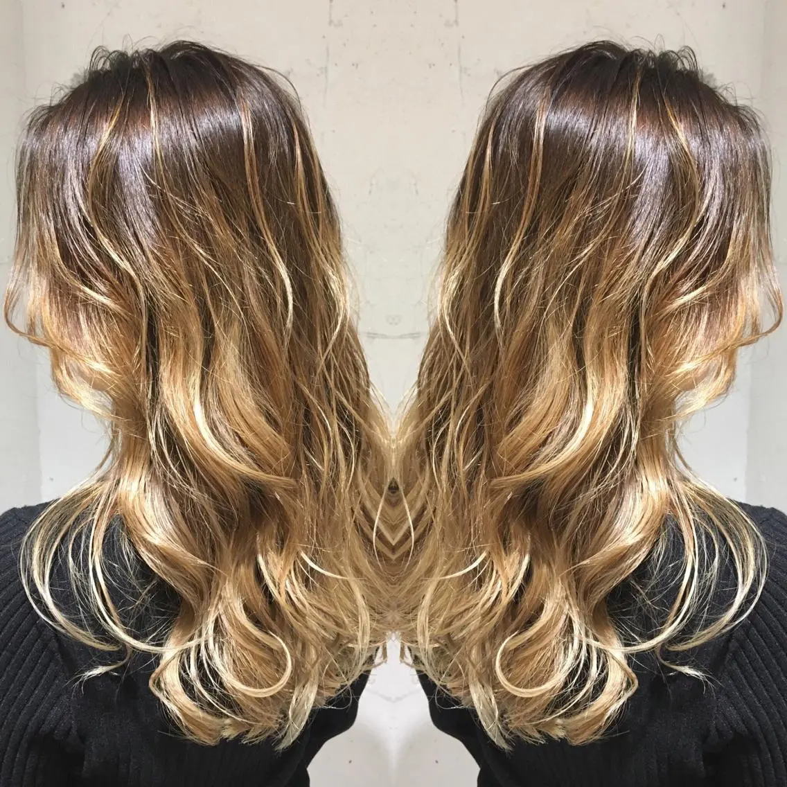 ロング カラー バレイヤージュ ベージュカラー ブリーチ 外国人風カラー レイヤーカット カット ヘアカラー トリートメント レイヤー/大人メンズ パーマ🌀 平島拓也のヘアスタイル