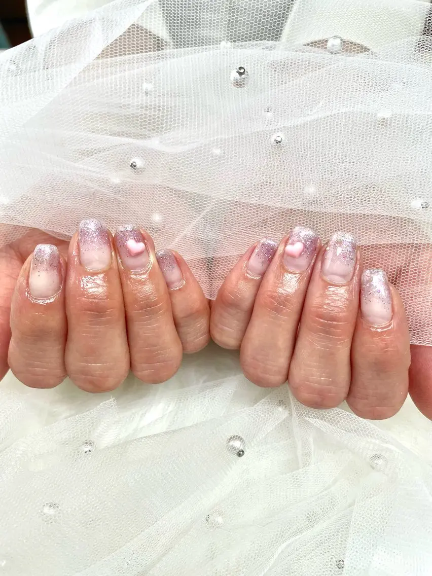ネイル グラデーション ラメ(グリッター) ラメグラデーション K NAILのネイルデザイン