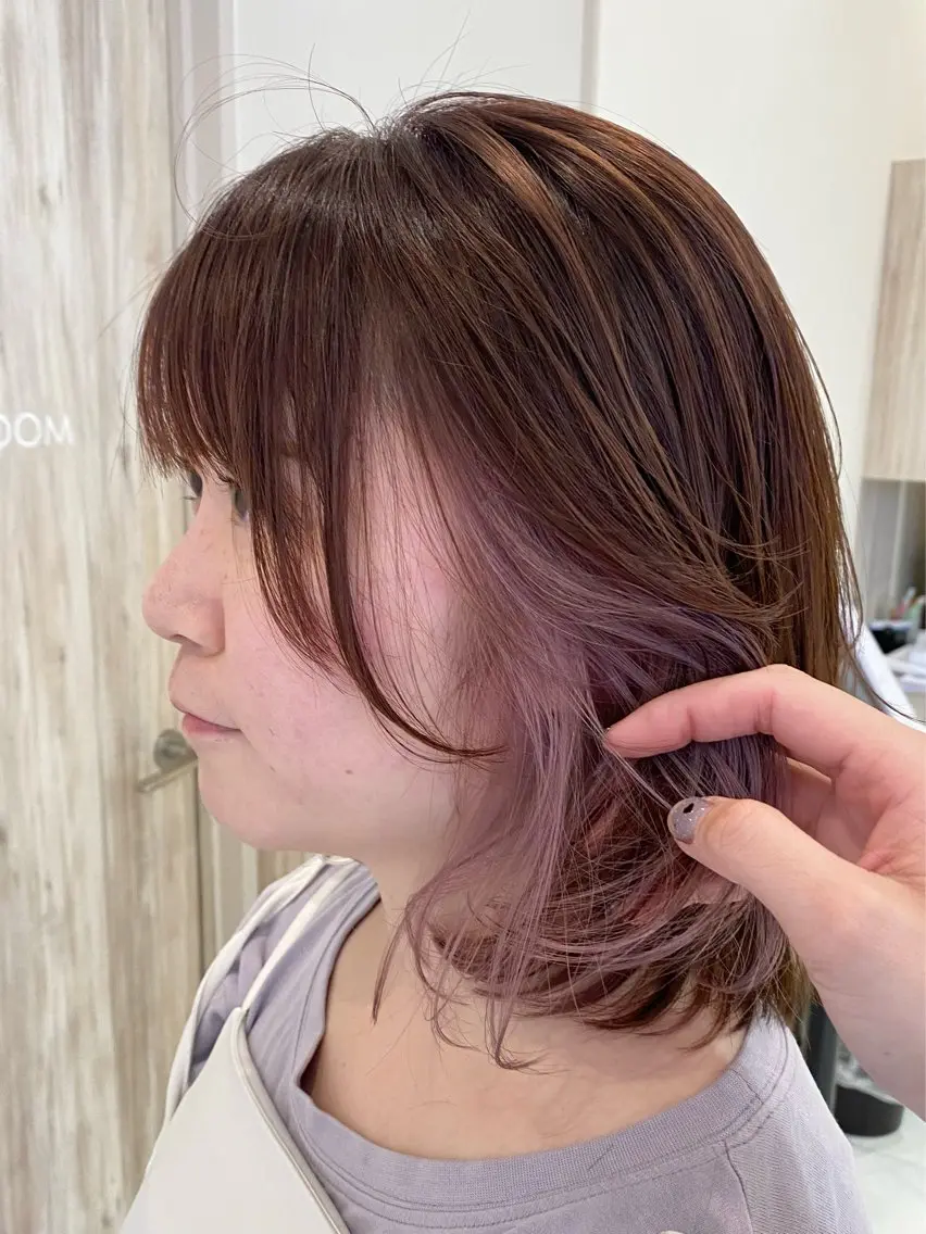 セミロング カラー GRANDEUR やまだかなのヘアスタイル