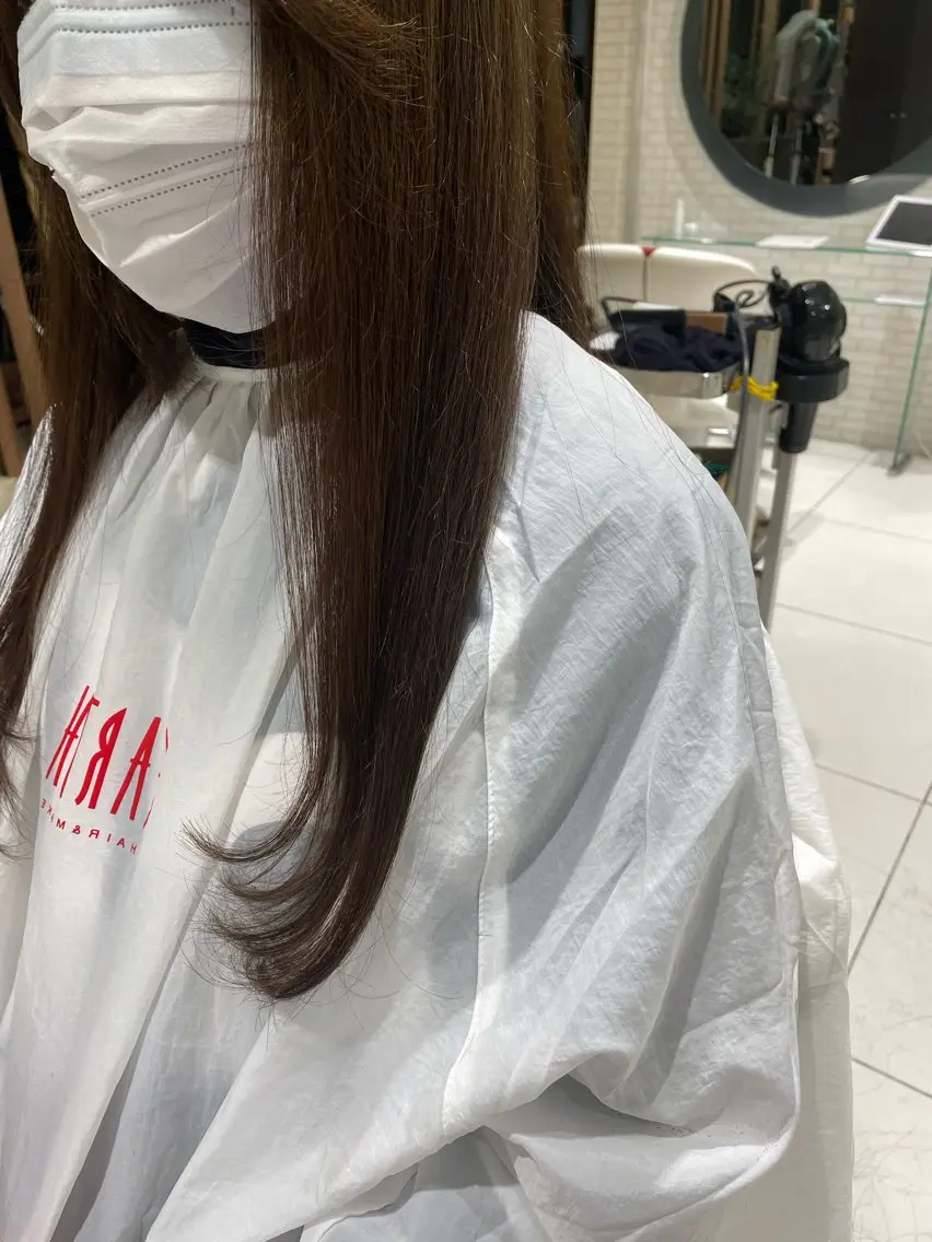 ロング 顔周りカット レイヤーカット 森本 梨水のヘアスタイル