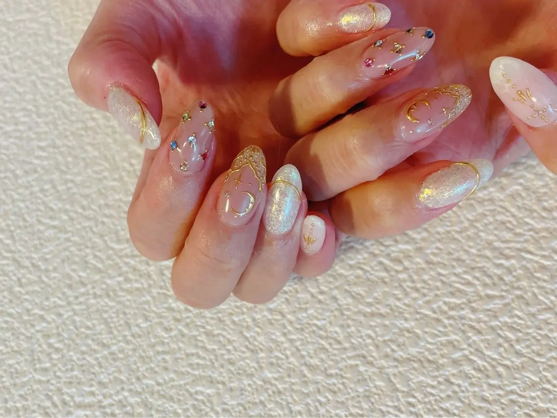 ネイル ジェルネイル キラキラネイル 韓国ネイル メンズネイル パラジェル kiki nail たまプラーザのネイルデザイン
