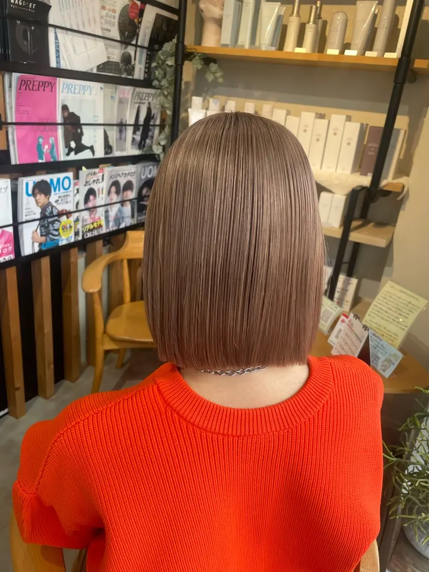 ミディアム カラー ヘアカラー チグサ ミウのヘアスタイル