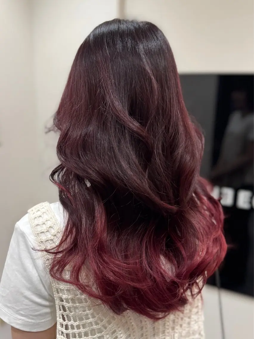ロング カラー カット ヘアカラー 韓国風スタイル 北田陸斗のヘアスタイル