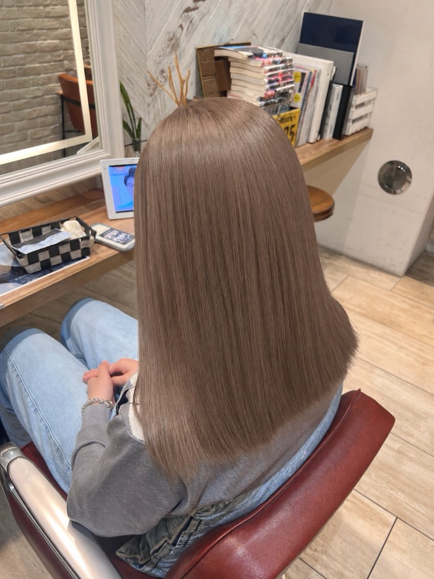 ロング カラー 横浜/ミルクティー カラー🤍みうのヘアスタイル