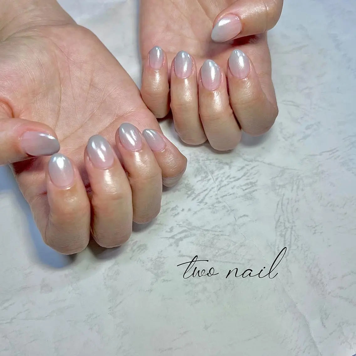 ネイル アートネイル フットネイル ハート ニュアンスネイル ホワイト ハンドネイル two nailのネイルデザイン