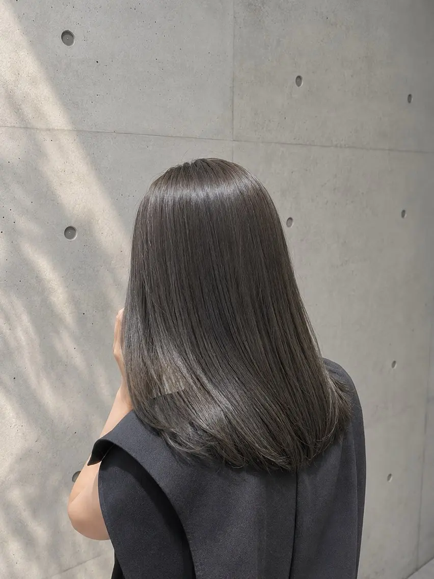 セミロング カラー パーマ カット 縮毛矯正 トリートメント 透明感カラー レイヤー/コウスケのヘアスタイル