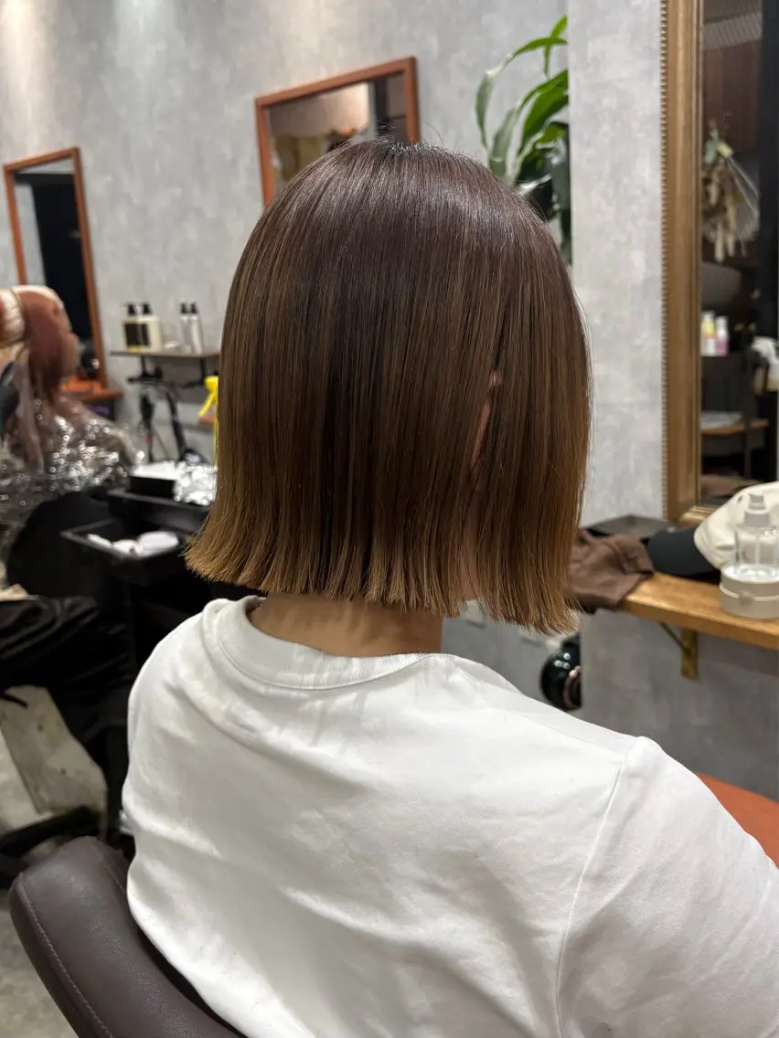 ショート 切りっぱなしボブ ボブ 髪質改善 カット C'LDhair / ライト/ボブのヘアスタイル