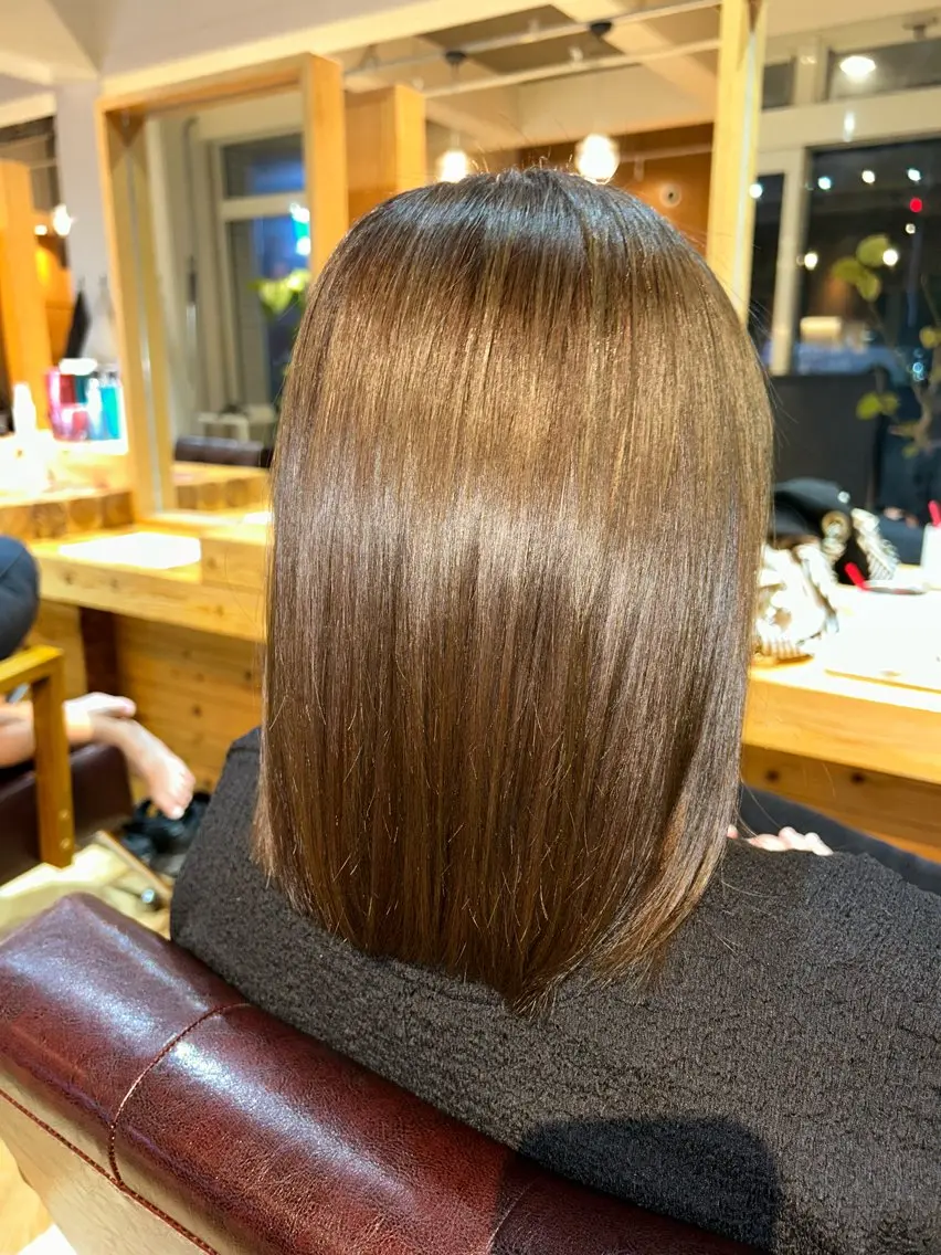 セミロング ヘアカラー 高良 日奈子のヘアスタイル