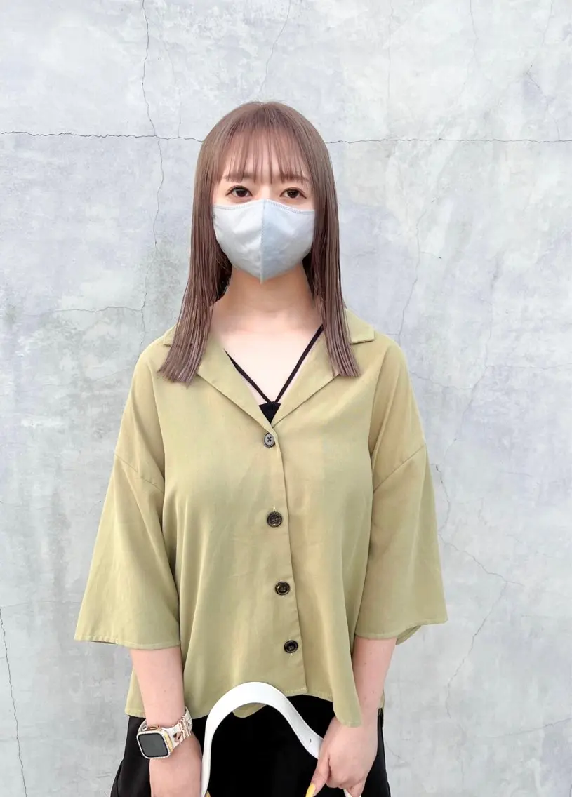 セミロング カラー グレージュ カット ヘアカラー トリートメント つくばUtooe's 副店長 寺沢颯のヘアスタイル
