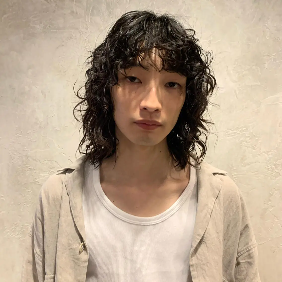 メンズ カット パーマ ウルフ、レイヤー 、メンズカットSHOのヘアスタイル