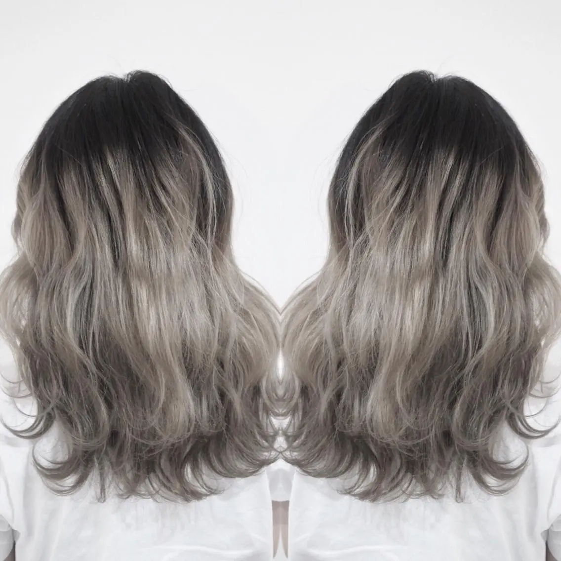 セミロング カラー M IIのヘアスタイル