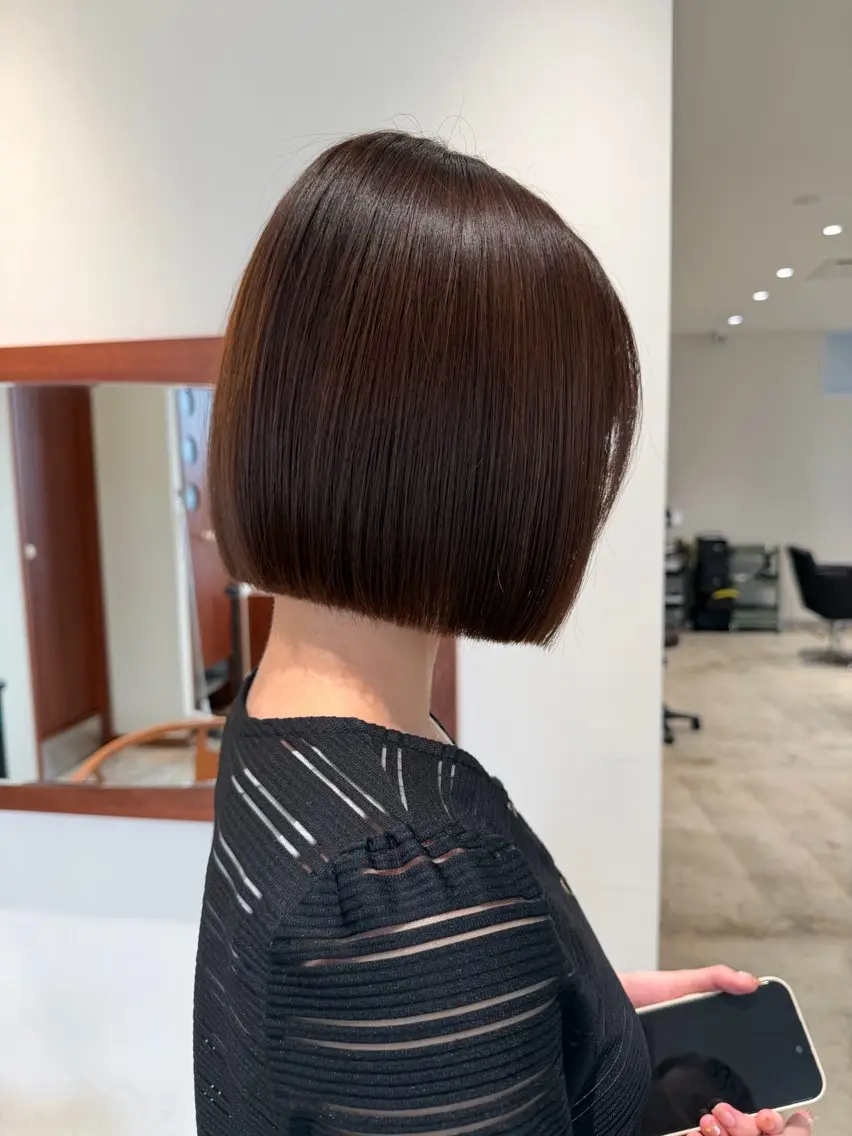 ショート カット ヘアカラー 髪質改善/美髪矯正/ 小顔ボブNANAのヘアスタイル