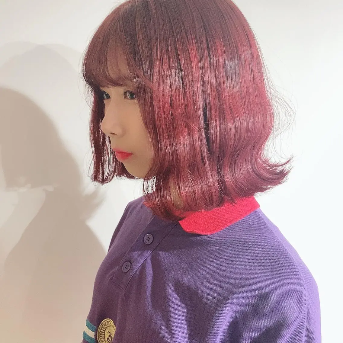 ミディアム カラー ヘアアレンジ レッドカラー マンツーマン施術🦋 ayajuのヘアスタイル