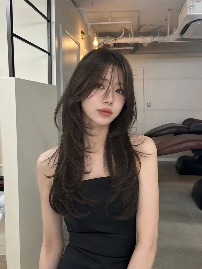ロング カラー ヘアアレンジ ブラウンカラー チョコレートブラウン ハイレイヤー レイヤーカット カット ヘアカラー 🫧レイヤー/透明感 🫧Ryuseiのヘアスタイル