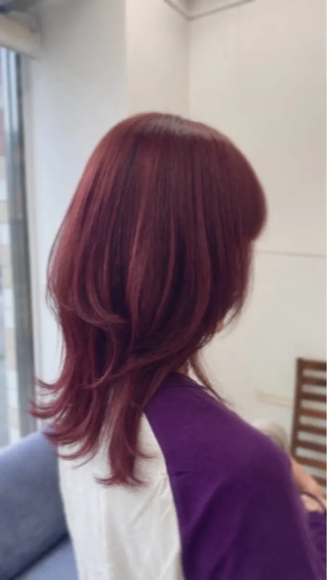 セミロング ヘアカラー 🍓暖色艶髪カラー 桝崎🎀ིྀのヘアスタイル
