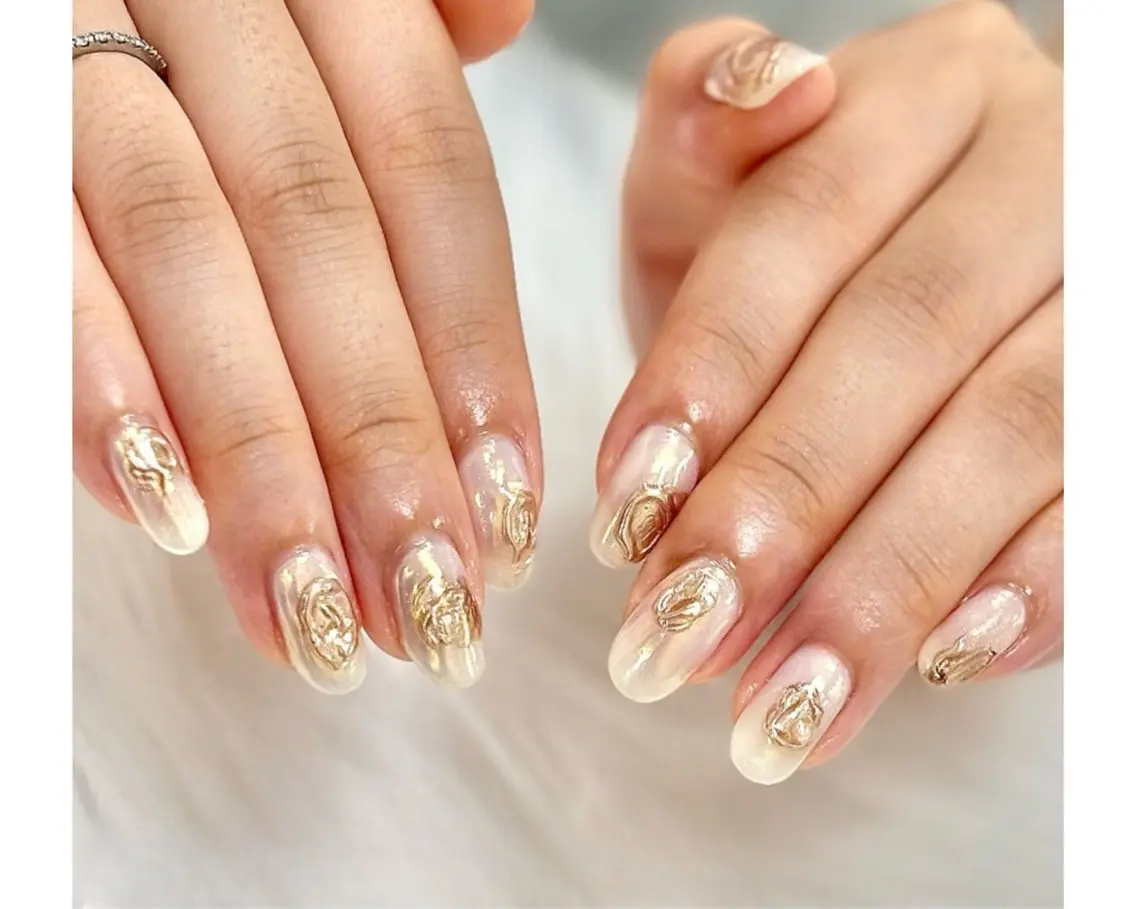 ネイル ミラーネイル ピンク シンプルネイル ハンドネイル PROVE 彩華のネイルデザイン