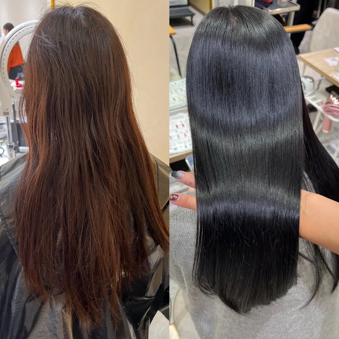 ロング 酸性ストレート カット 縮毛矯正 酸性ストレート人気 No,1/カスミ🩰のヘアスタイル
