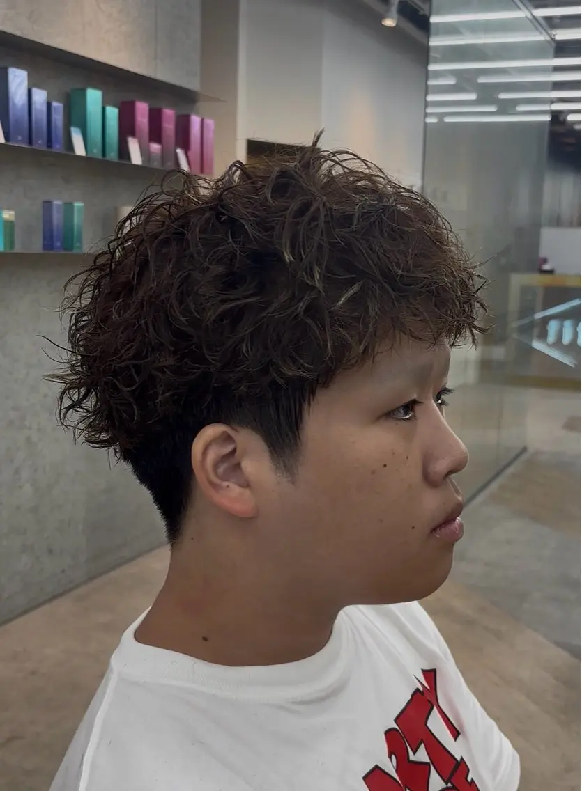 パーマ メンズ カット パーマ 髙橋 良門のヘアスタイル