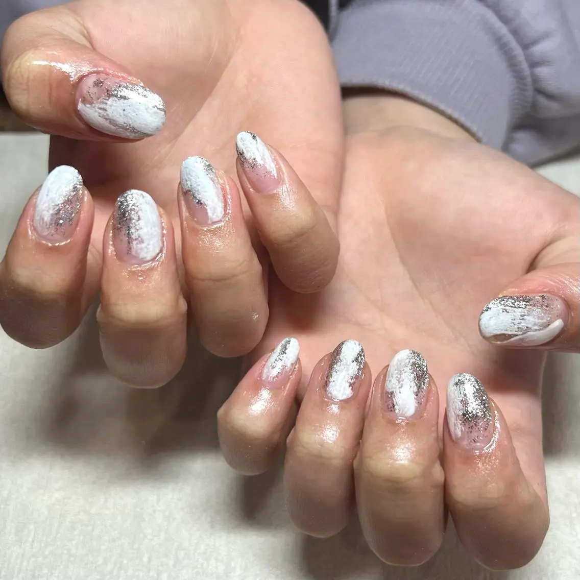 ネイル ジェルネイル ニュアンスネイル パラジェル ハンドネイル ネイルサロンSENE Hinahoのネイルデザイン